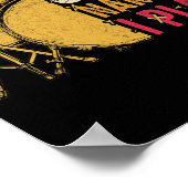 ヴィンテージドラムの名前Iドラム愛遊者ギフトドラム ポスター (角)