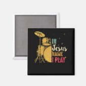 ヴィンテージドラムの名前Iドラム愛遊者ギフトドラム マグネット (正面/裏面)