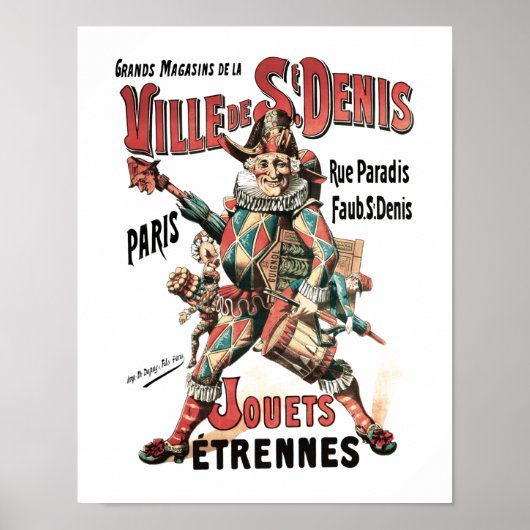 ヴィンテージドラムアートドラマージェスター広告トイ ポスター (正面)