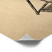 ヴィンテージドラムキットドラム ポスター (角)