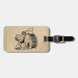 ヴィンテージドラムキットドラム ラゲッジタグ