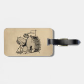 ヴィンテージドラムキットドラム ラゲッジタグ (裏面横)