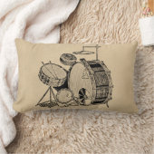 ヴィンテージドラムキットドラム ランバークッション (ブランケット)