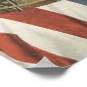 ヴィンテージドラムミュージックアートプリントドラマー旗軍隊 ポスター (角)