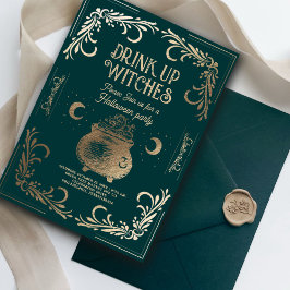 ヴィンテージドリンクアップウィッチハローウィンパーティ 招待状