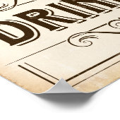 ヴィンテージドリンクサインプリント ポスター (角)