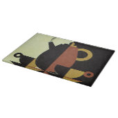 ヴィンテージドリンクドリンクカップ付きコーヒーポット カッティングボード (角)