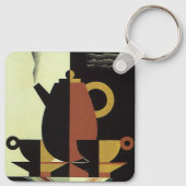 ヴィンテージドリンクドリンクカップ付きコーヒーポット キーホルダー (裏面)