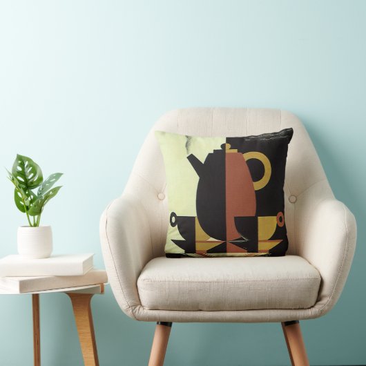 ヴィンテージドリンクドリンクカップ付きコーヒーポット クッション (椅子)