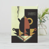 ヴィンテージドリンクドリンクカップ付きコーヒーポット 招待状 (スタンド正面)