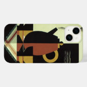 ヴィンテージドリンクドリンクカップ付きコーヒーポット Case-Mate iPhoneケース (裏面 (横))