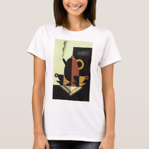 ヴィンテージドリンクドリンクカップ付きコーヒーポット Tシャツ