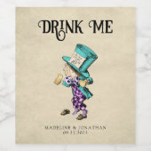 ヴィンテージドリンクマイダーク不機嫌ハッタワイン ワインラベル (シングルラベル)