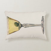 ヴィンテージドリンク飲料、マルティーニオリーブカクテル アクセントクッション (正面)