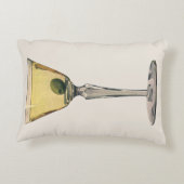 ヴィンテージドリンク飲料、マルティーニオリーブカクテル アクセントクッション (裏面)