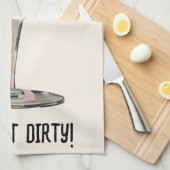 ヴィンテージドリンク飲料、マルティーニオリーブカクテル キッチンタオル (四つ折り)