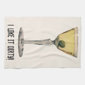 ヴィンテージドリンク飲料、マルティーニオリーブカクテル キッチンタオル (横)