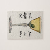 ヴィンテージドリンク飲料、マルティーニオリーブカクテル ジグソーパズル (横)