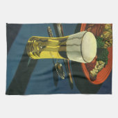 ヴィンテージドリンク、ビール、ディナー キッチンタオル (横)