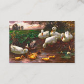 ヴィンテージドレイクダックとダクリングスファーム動物 名刺 (裏面)