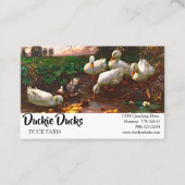 ヴィンテージドレイクダックとダクリングスファーム動物 名刺 (正面)