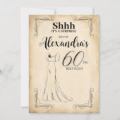 ヴィンテージドレエレガントス60thサプライズ誕生日パーティー 招待状 (正面)