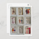 ヴィンテージドレスのパターン ポストカード (正面/裏面)