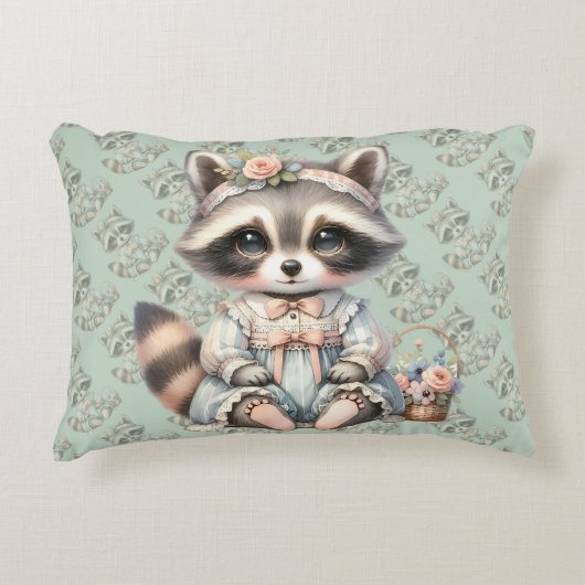 ヴィンテージドレスコテージコアラクーンパステル アクセントクッション (正面)