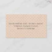 ヴィンテージドレスダミーマネキン裁縫シーメスト 名刺 (裏面)