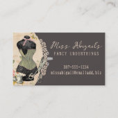 ヴィンテージドレスダミーマネキン裁縫シーメスト 名刺 (正面)