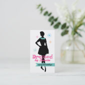 ヴィンテージドレスパターンシルエット裁縫服 名刺 (スタンド正面)