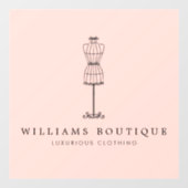 ヴィンテージドレスフォームブティック ブラッシュ ウィンドウサイン (シート)