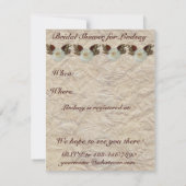 ヴィンテージドレスブライダルシャワーの招待 招待状 (裏面)