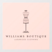 ヴィンテージドレス型枠ブティック赤面 ウィンドウサイン (シート)