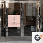 ヴィンテージドレス型枠ブティック赤面 ウィンドウサイン (オフィスドア)