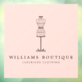 ヴィンテージドレス型枠ブティック赤面 ウィンドウサイン (シート3)