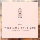 ヴィンテージドレス型枠ブティック赤面 ウィンドウサイン (シート2)