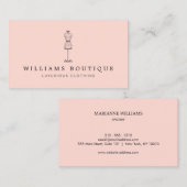 ヴィンテージドレス型枠ブティック赤面 名刺 (正面/裏面)