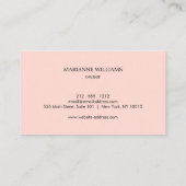 ヴィンテージドレス型枠ブティック赤面 名刺 (裏面)