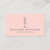 ヴィンテージドレス型枠ブティック赤面 名刺 (正面)