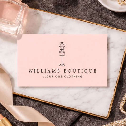 ヴィンテージドレス型枠ブティック赤面 名刺