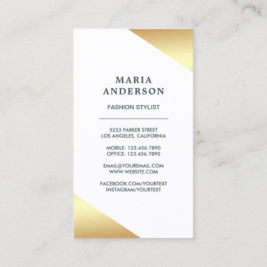 ヴィンテージドレス型枠マネキンファッションスタイリスト 名刺 (裏面)