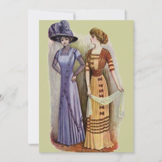 ヴィンテージドレス招待状 招待状 (正面)