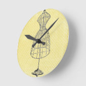 ヴィンテージドレス枠 ラウンド壁時計 (傾斜)