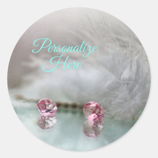 ヴィンテージドレッシングテーブルティール（緑がかった色）ピンクグレー ラウンドシール (正面)