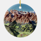 ヴィンテージドロミートイタリアレリーフ、 浮き彫りマップ セラミックオーナメント (裏面)