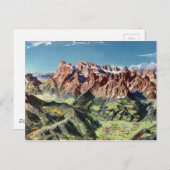 ヴィンテージドロミートイタリアレリーフ、 浮き彫りマップ ポストカード (正面/裏面)