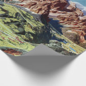 ヴィンテージドロミートイタリアレリーフ、 浮き彫りマップ ラッピングペーパー (角)