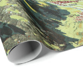 ヴィンテージドロミートイタリアレリーフ、 浮き彫りマップ ラッピングペーパー (ロールコーナー)