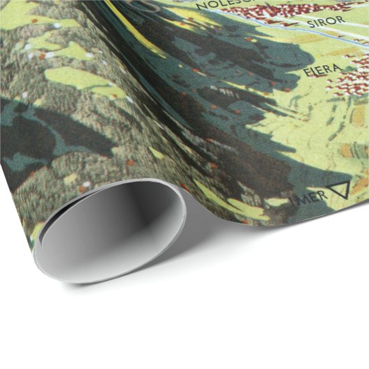 ヴィンテージドロミートイタリアレリーフ、 浮き彫りマップ ラッピングペーパー (ロールコーナー)